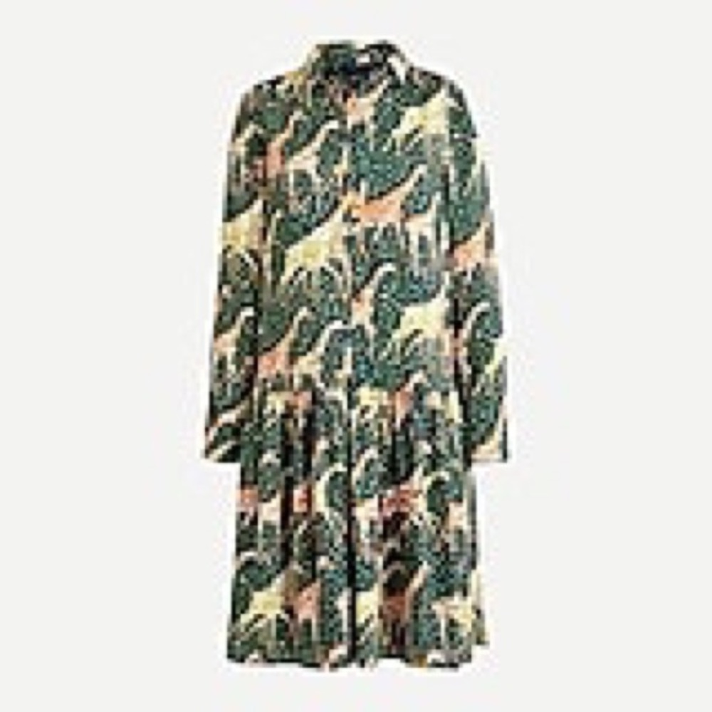 J. Crew Shirtdress in giraffes